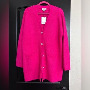 Gibson Latimer Fuchsia Cardigan Sweater